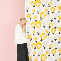Kauniste ◆ 棉麻提袋 - 黃色三色菫