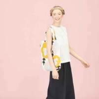 Kauniste ◆ 棉麻提袋 - 黃色三色菫
