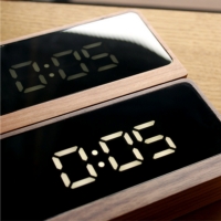 Hacoa ◆ LED原木鏡面時鐘