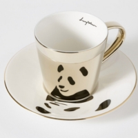 Luycho ◆ 動物圖案鏡面倒影杯-熊貓