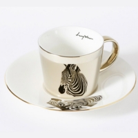 Luycho ◆ 動物圖案鏡面倒影杯-斑馬