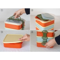 BISQUE ◆ 三層野餐便當盒/方型 (2色可選)