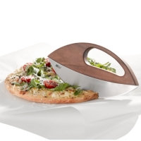 德國 AdHoc ◆ 實木不銹鋼半圓香料披薩刀(含座)