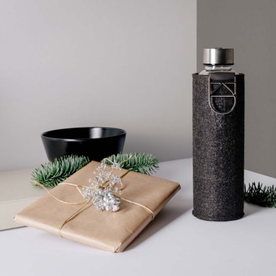 EQUA ◆ 耐熱氈套玻璃瓶550ml-銀扣環 EQUA ◆ 耐熱氈套玻璃瓶550ml-銀扣環