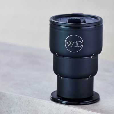 W10 ◆ 專利雙層不鏽鋼保溫折疊杯-黑