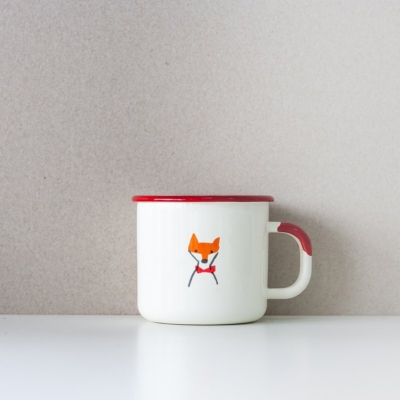 火山口 ◆ 暖心狐狸琺瑯杯