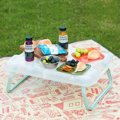 BISQUE ◆ 折疊餐桌附野餐墊 (2色可選)