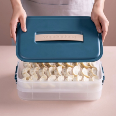 PINMOO ◆ 可疊式手提水餃收納盒(3色可選) PINMOO ◆ 可疊式手提水餃收納盒(3色可選)