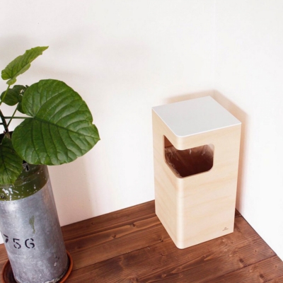 yamato japan ◆ 純手工木製角落式垃圾桶 12L (2色)