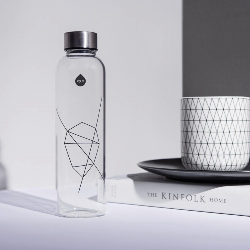 EQUA ◆ 耐熱氈套玻璃瓶550ml-銀扣環
