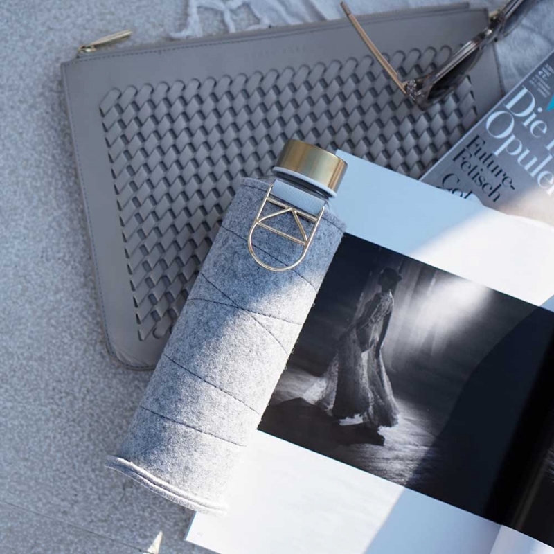 EQUA ◆ 耐熱氈套玻璃瓶750ml-金扣環