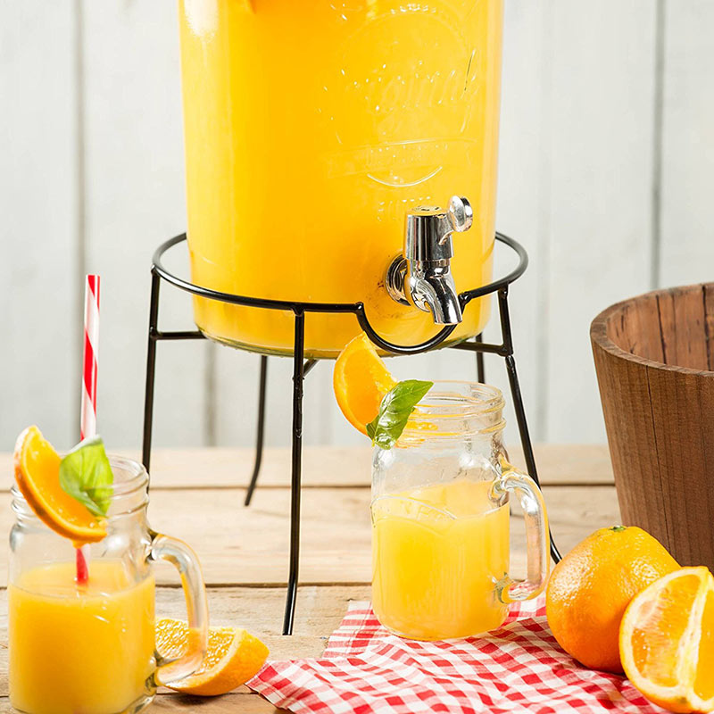 KILNER ◆ 玻璃飲料桶圓鐵架