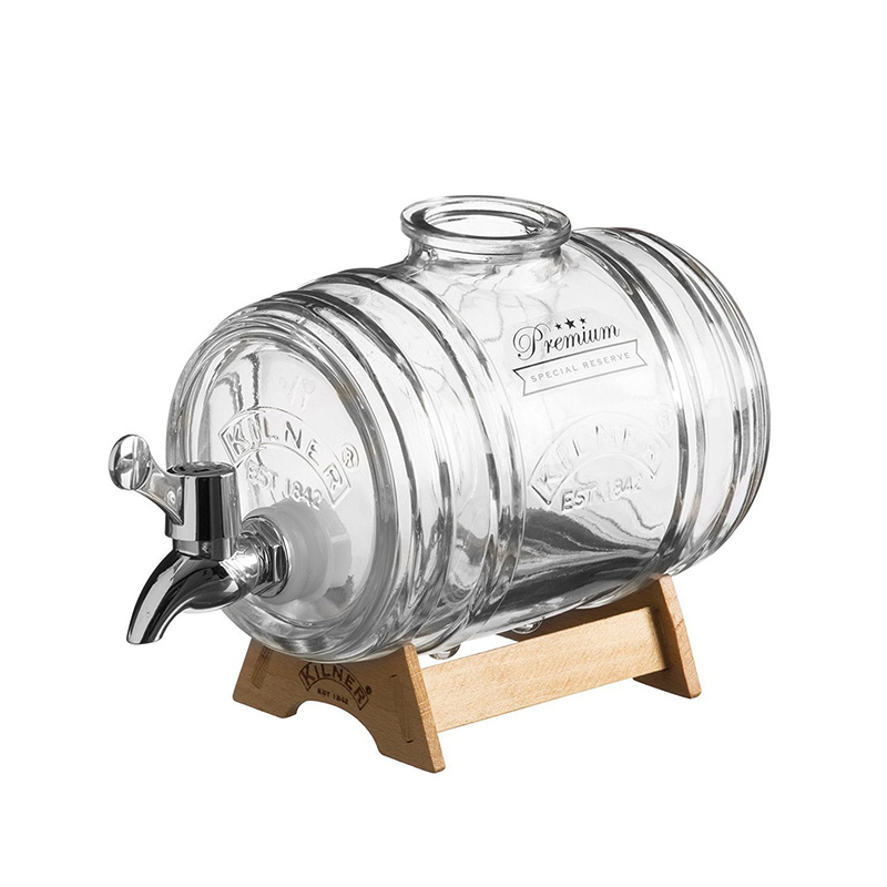KILNER ◆ 1L 迷你酒桶型玻璃飲料桶