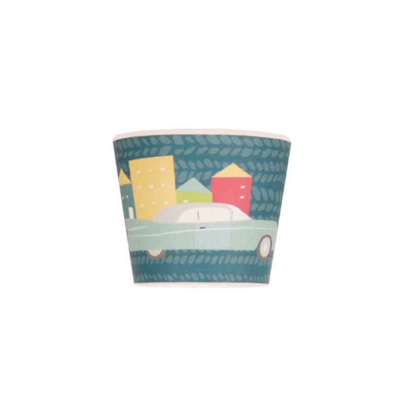 Love Mae ◆ 汽車五件組(附吸盤)- 無毒環保竹製兒童餐具