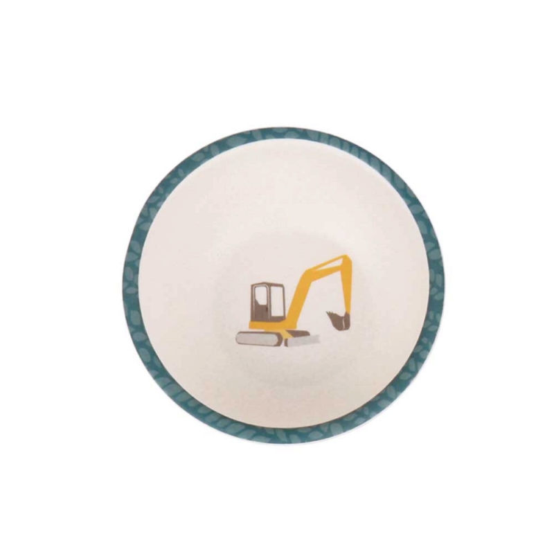 Love Mae ◆ 汽車五件組(附吸盤)- 無毒環保竹製兒童餐具