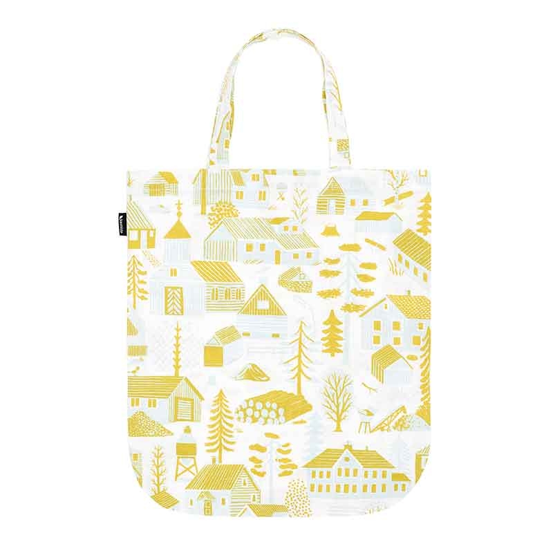 Kauniste ◆ 棉麻提袋 - 黃色鄉間小鎮