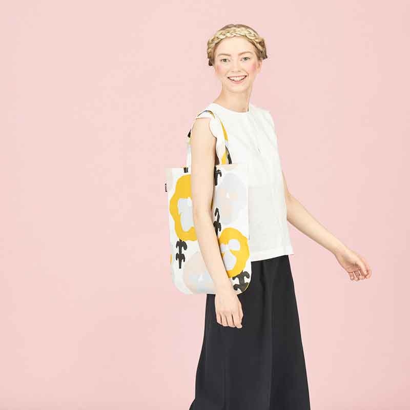 Kauniste ◆ 棉麻提袋 - 黃色三色菫