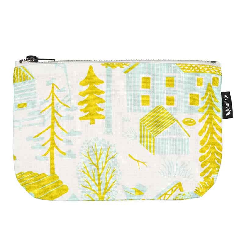 Kauniste ◆ 大棉麻手拿包 - 黃色鄉間小鎮