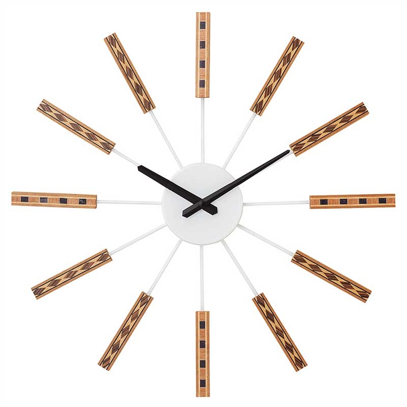 Zeller Life ◆ 民族圖騰靜音掛鐘-白