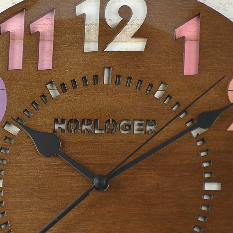 Zeller Life ◆ 色彩層次靜音掛鐘-棕