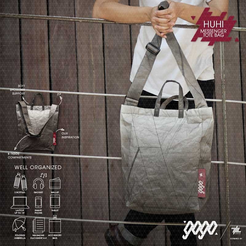 ZONN◆HUHI側背托特包 (艾菲爾灰)