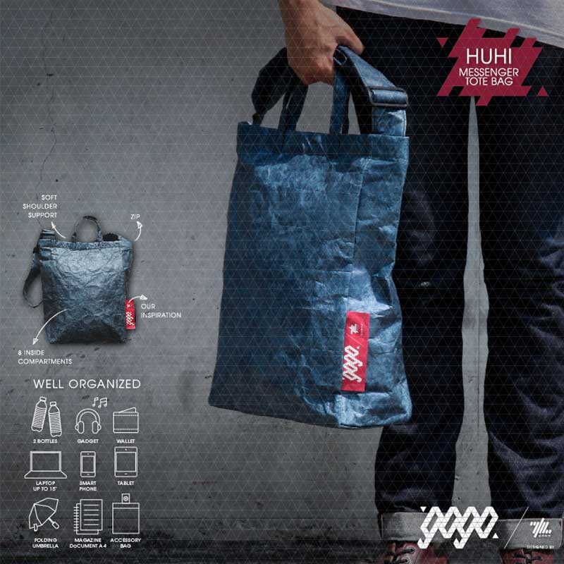 ZONN◆HUHI側背托特包 (安普瓜迷蹤藍)