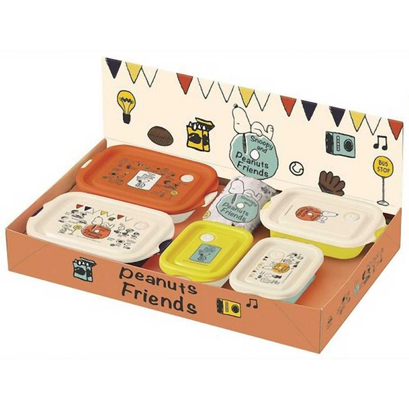 orin精選 ◆ Snoopy Friends禮物組(便當盒手帕)-六入