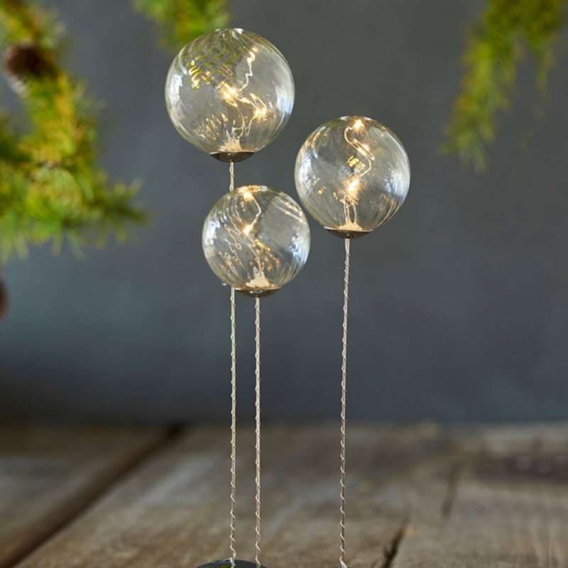 SIRIUS ◆ 透明水波球燈三件組（遙控）