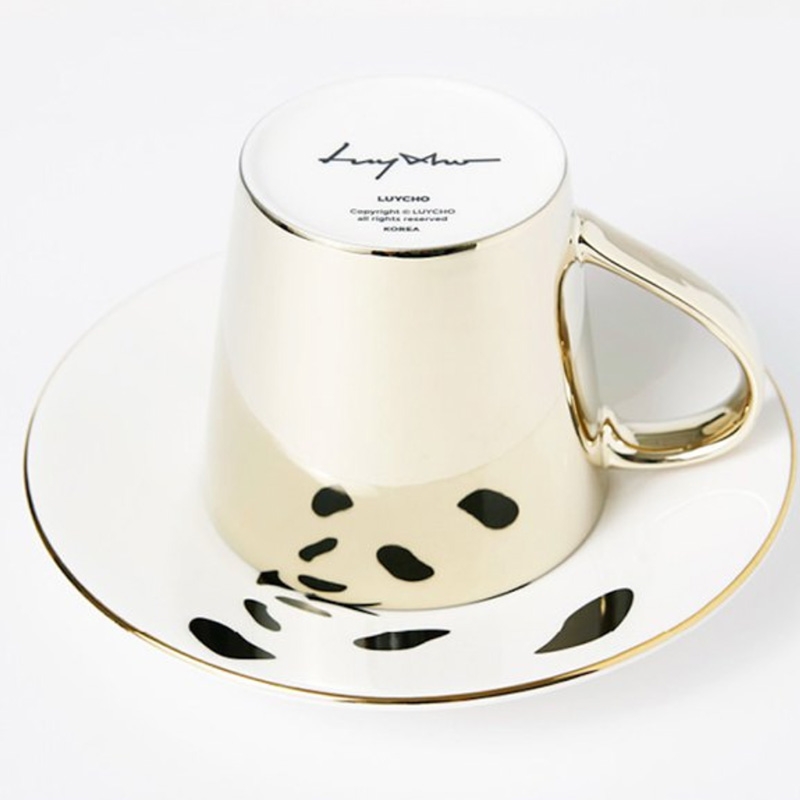 Luycho ◆ 動物圖案鏡面倒影杯-熊貓