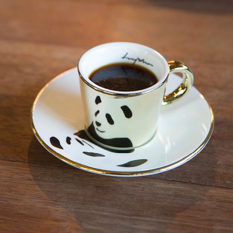 Luycho ◆ 動物圖案鏡面倒影杯-熊貓