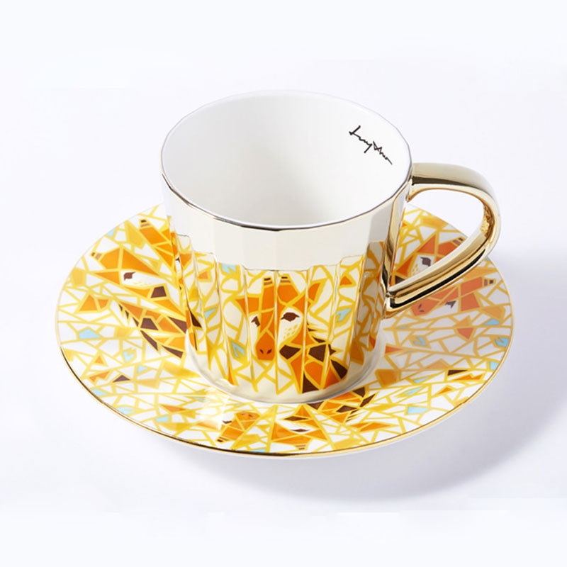 Luycho ◆ 動物圖案鏡面倒影杯-長頸鹿