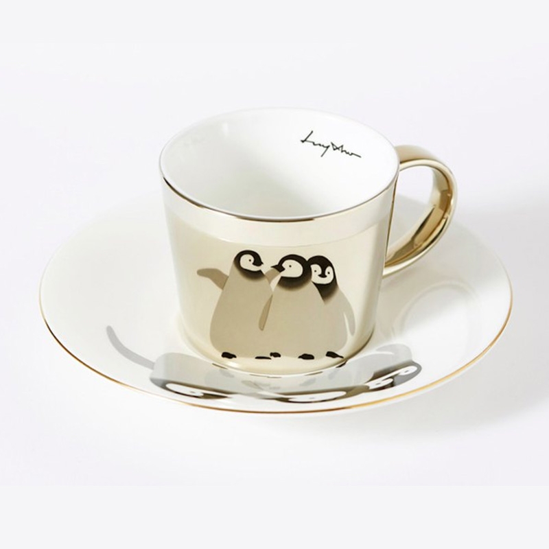 Luycho ◆ 動物圖案鏡面倒影杯-企鵝
