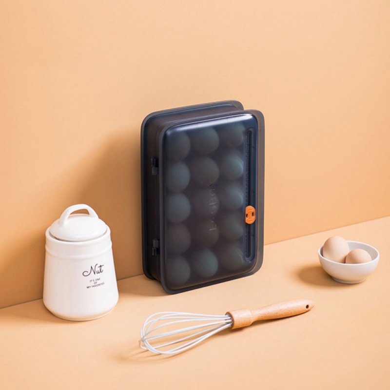 PINMOO ◆ 可直立雞蛋保鮮盒-深藍