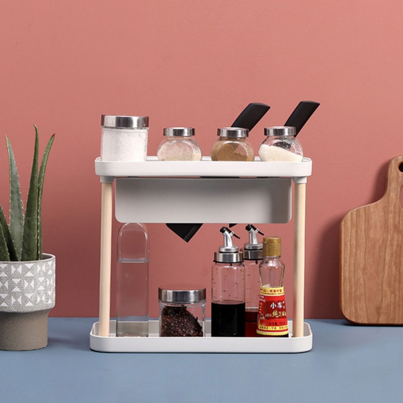 PINMOO ◆ 廚房醬料置物架-白色