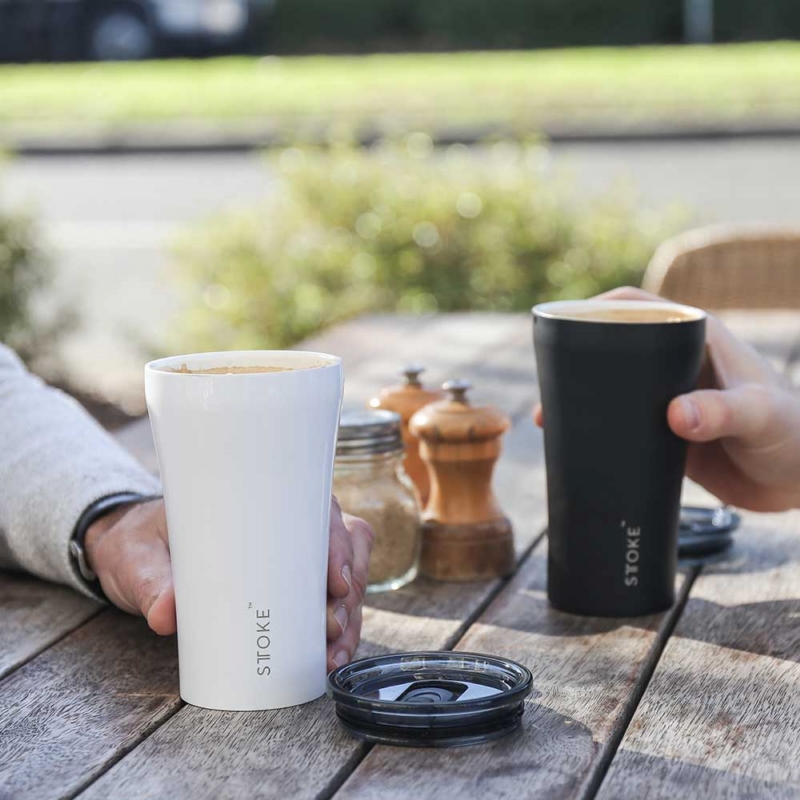 STTOKE ◆ 精品陶瓷隨行杯-天使白 12oz(360ml)