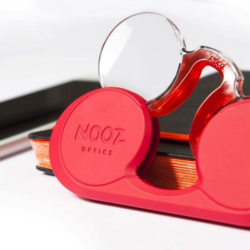 NOOZ ◆ 時尚造型老花眼鏡（橢圓-紅）