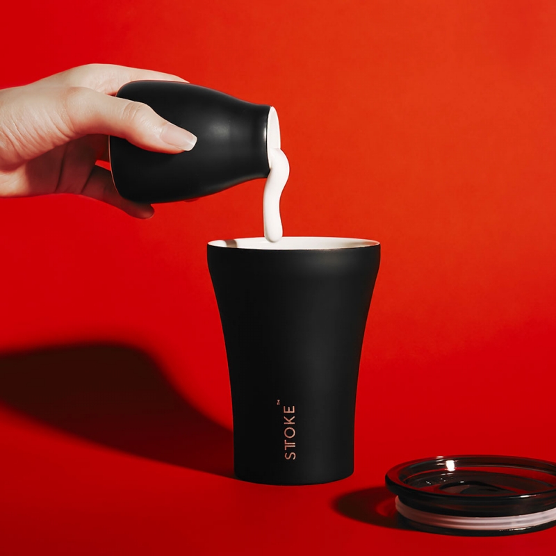 STTOKE ◆ 精品陶瓷隨行杯-奢華黑  8oz(240ml)