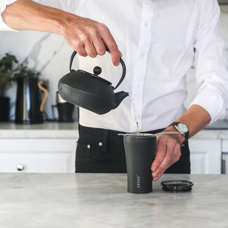 STTOKE ◆ 精品陶瓷隨行杯-奢華黑 12oz(360ml)
