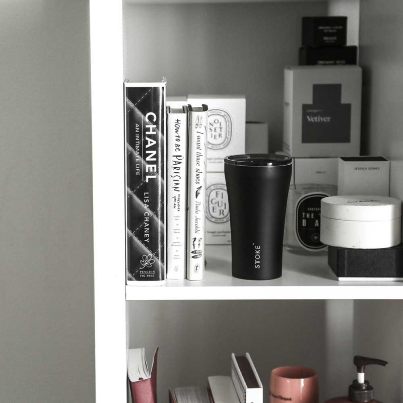 STTOKE ◆ 精品陶瓷隨行杯-奢華黑 12oz(360ml)