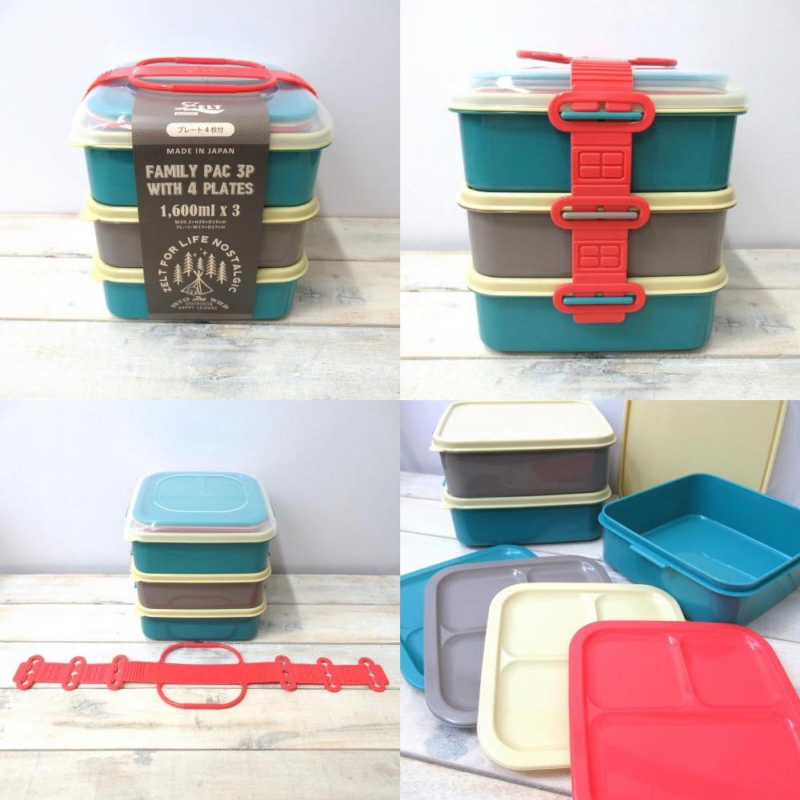BISQUE ◆ 三層野餐便當盒/方型 (2色可選)