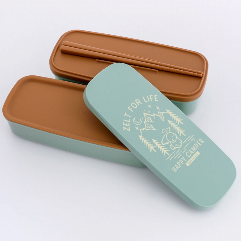 BISQUE  ◆ ZELT復古雙層便當盒/附筷子 (3色可選)