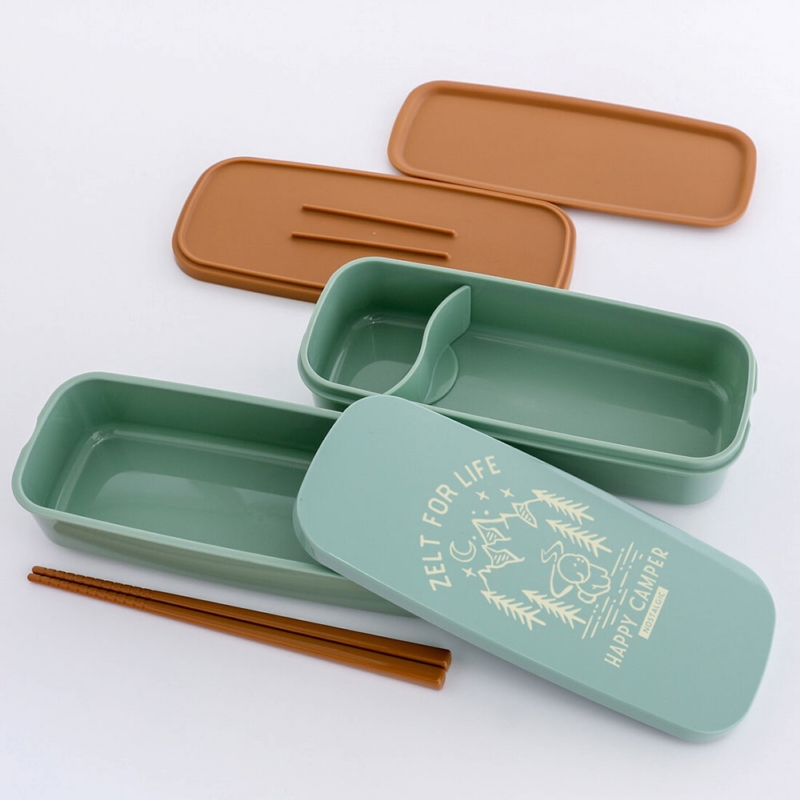 BISQUE  ◆ ZELT復古雙層便當盒/附筷子 (3色可選)
