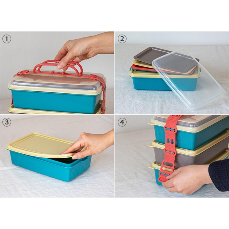 BISQUE ◆ 三層野餐便當盒/長型 (2色可選)