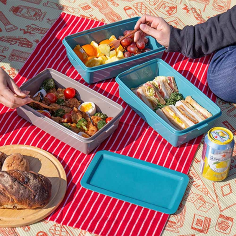 BISQUE ◆ 三層野餐便當盒/長型 (2色可選)