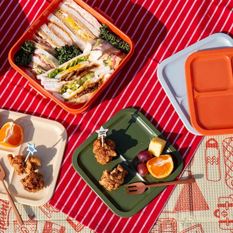 BISQUE ◆ 三層野餐便當盒/方型 (2色可選)