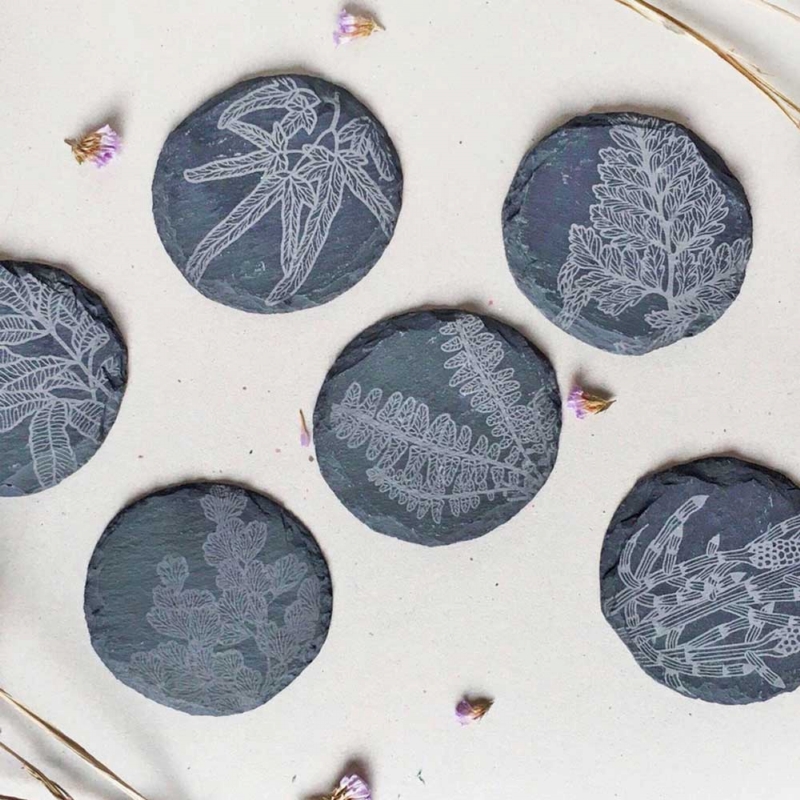 只有蕨 ◆ 蕨類化石石皿〈6款〉