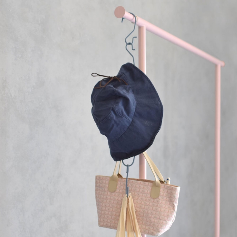 Roommate ◆ 粉彩鐵線衣架9入+粉彩鐵線雙用S掛鉤4入〈4色〉