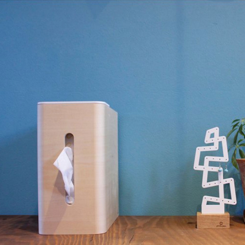 yamato japan ◆ Double D 手作木製多功能面紙盒式桌上小型垃圾桶-高 (4色)