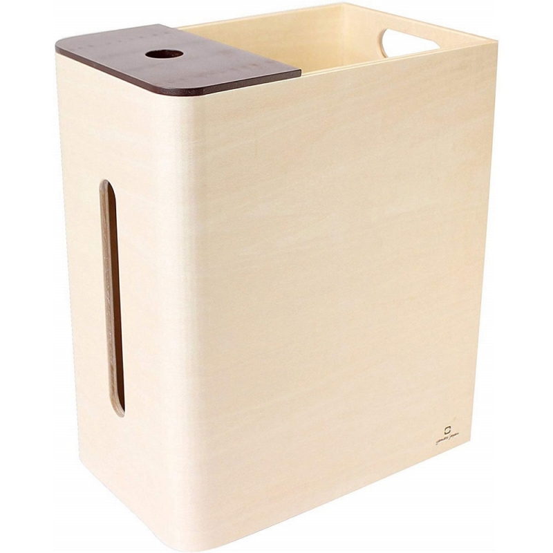 yamato japan ◆ Double D 手作木製多功能面紙盒式桌上小型垃圾桶-高 (4色)