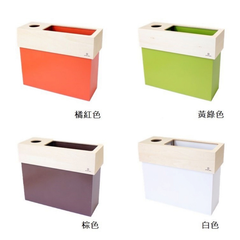 yamato japan ◆ 純手工木製多功能面紙盒式小型垃圾桶-矮 (4色)